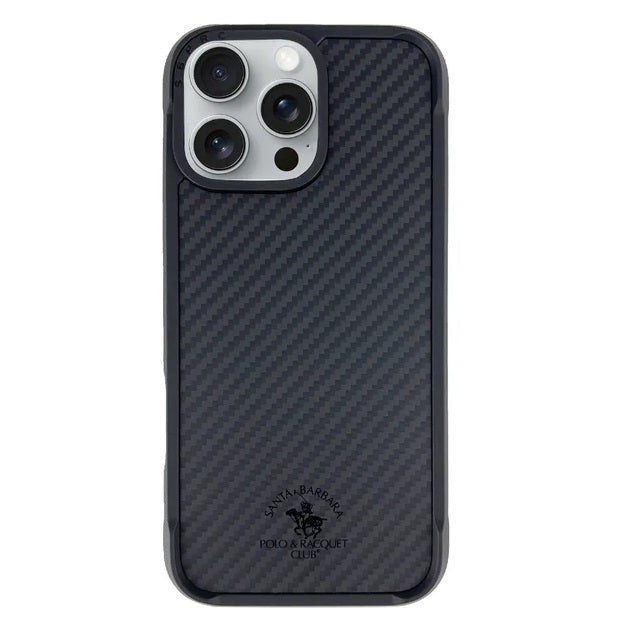 iPhone 16 Pro Santa Barbara Elvis Series Polo Carbon Fiber Case - Black
